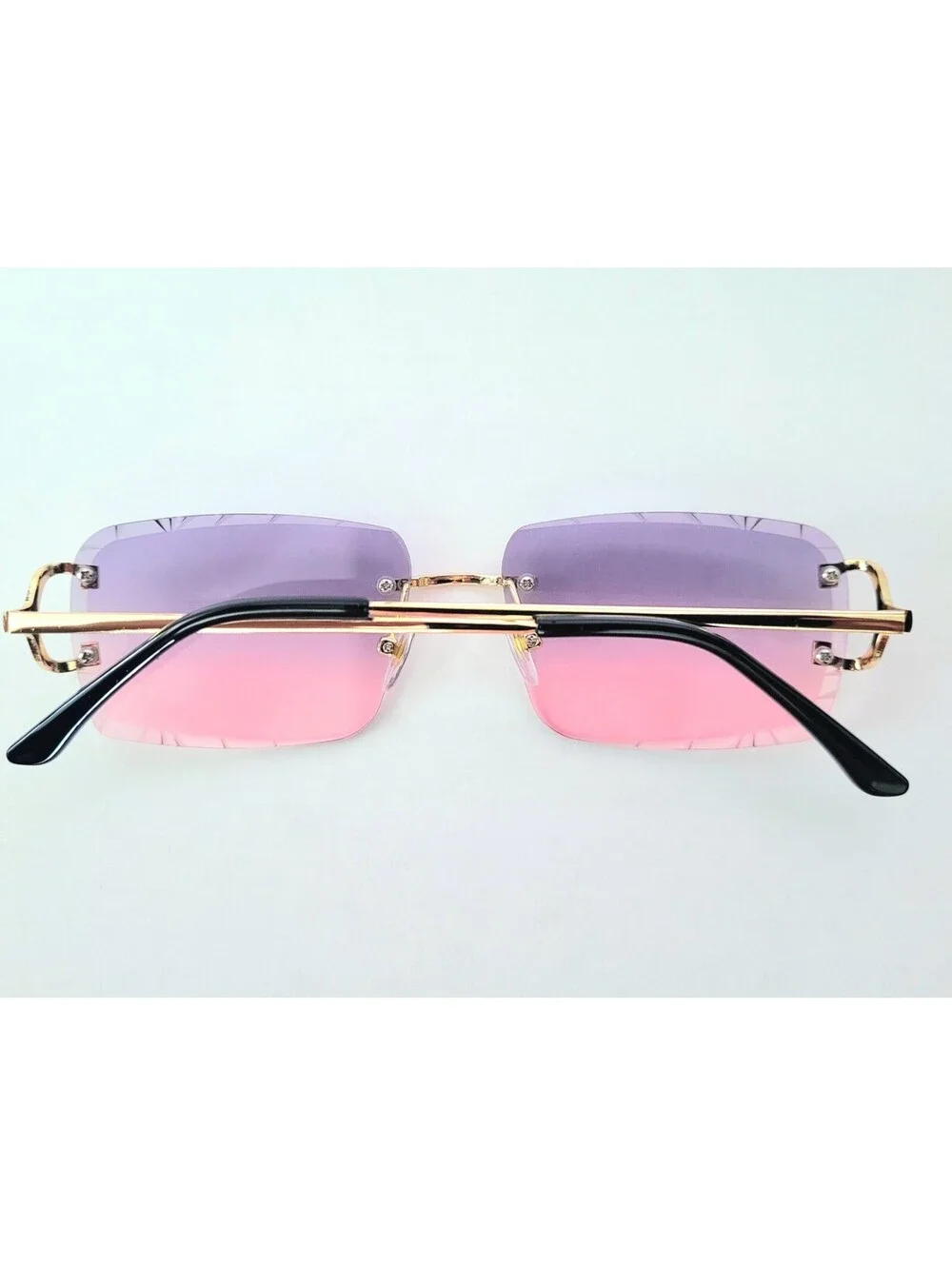 Piccadilly Purple Gradient C Diamond Cut Designer Sunglasses